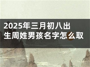 2025年三月初八出生周姓男孩名字怎么取