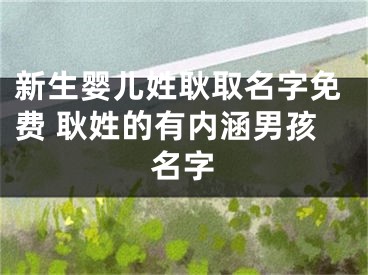 新生婴儿姓耿取名字免费 耿姓的有内涵男孩名字