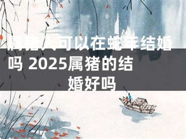 属猪人可以在蛇年结婚吗 2025属猪的结婚好吗