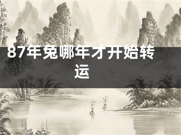 87年兔哪年才开始转运 