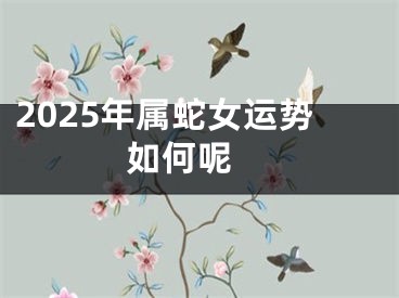 2025年属蛇女运势如何呢 
