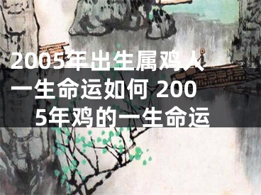 2005年出生属鸡人一生命运如何 2005年鸡的一生命运