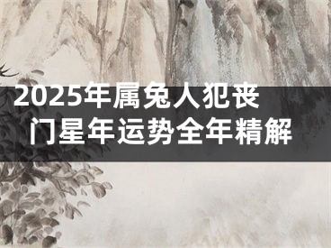 2025年属兔人犯丧门星年运势全年精解