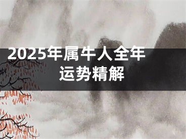 2025年属牛人全年运势精解