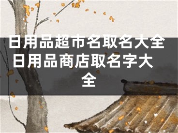 日用品超市名取名大全 日用品商店取名字大全