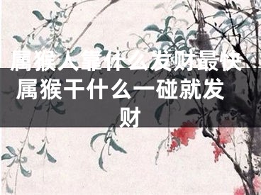 属猴人靠什么发财最快 属猴干什么一碰就发财