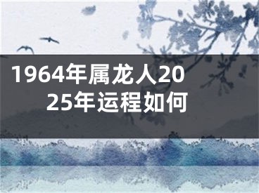 1964年属龙人2025年运程如何