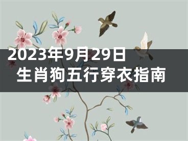 2023年9月29日生肖狗五行穿衣指南