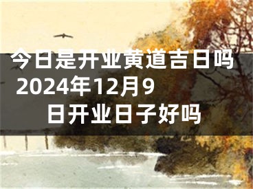 今日是开业黄道吉日吗 2024年12月9日开业日子好吗