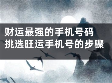 财运最强的手机号码 挑选旺运手机号的步骤