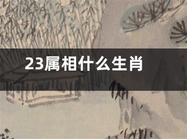 23属相什么生肖