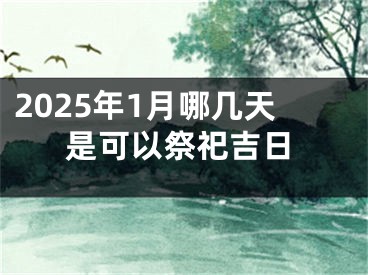 2025年1月哪几天是可以祭祀吉日