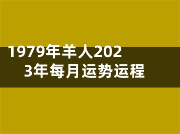 1979年羊人2023年每月运势运程