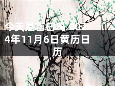 今天是吉日吗 2024年11月6日黄历日历