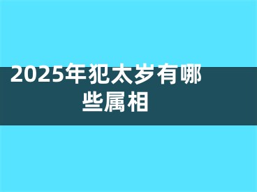 2025年犯太岁有哪些属相 