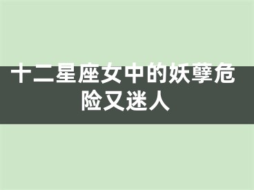 十二星座女中的妖孽危险又迷人