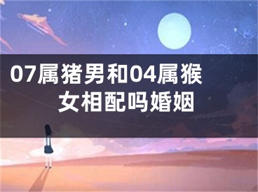 07属猪男和04属猴女相配吗婚姻