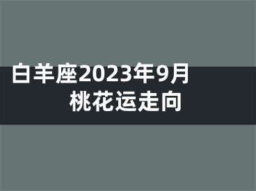 白羊座2023年9月桃花运走向