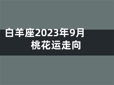 白羊座2023年9月桃花运走向