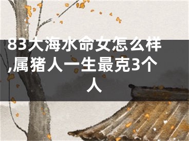 83大海水命女怎么样,属猪人一生最克3个人