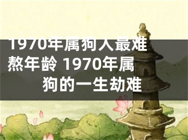 1970年属狗人最难熬年龄 1970年属狗的一生劫难
