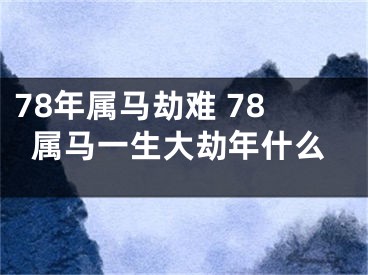 78年属马劫难 78属马一生大劫年什么