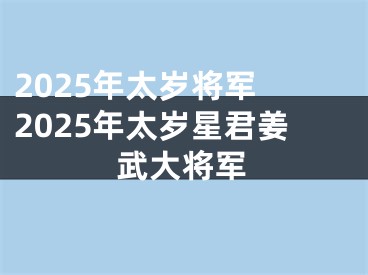 2025年太岁将军 2025年太岁星君姜武大将军