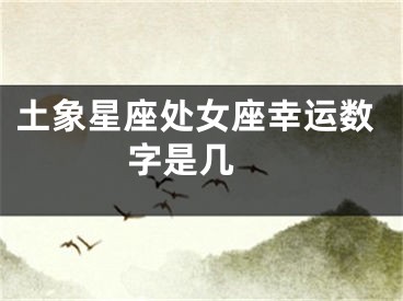 土象星座处女座幸运数字是几 