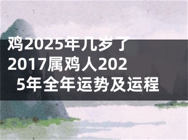 鸡2025年几岁了 2017属鸡人2025年全年运势及运程