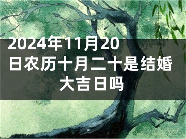 2024年11月20日农历十月二十是结婚大吉日吗
