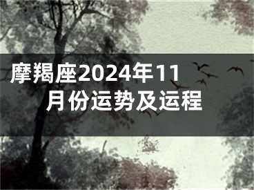 摩羯座2024年11月份运势及运程