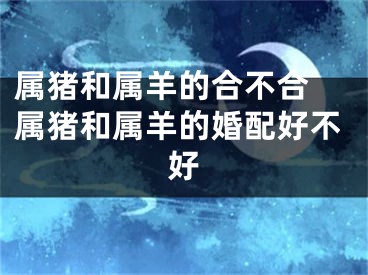 属猪和属羊的合不合 属猪和属羊的婚配好不好
