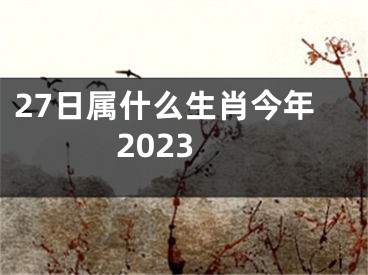 27日属什么生肖今年2023