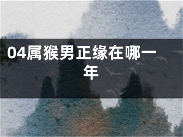 04属猴男正缘在哪一年
