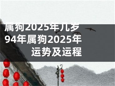 属狗2025年几岁 94年属狗2025年运势及运程