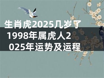 生肖虎2025几岁了 1998年属虎人2025年运势及运程