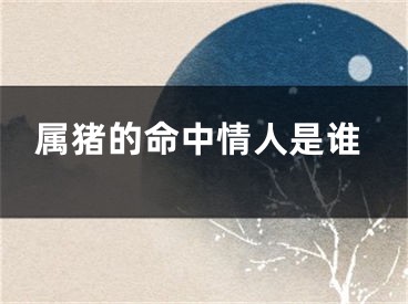 属猪的命中情人是谁