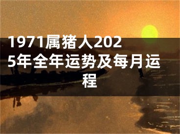 1971属猪人2025年全年运势及每月运程