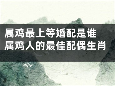 属鸡最上等婚配是谁 属鸡人的最佳配偶生肖