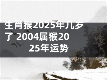 生肖猴2025年几岁了 2004属猴2025年运势