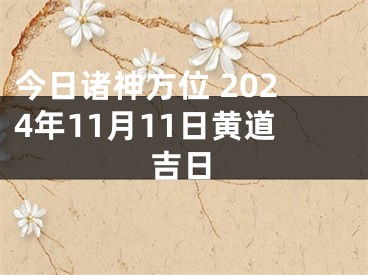 今日诸神方位 2024年11月11日黄道吉日
