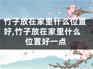 竹子放在家里什么位置好,竹子放在家里什么位置好一点