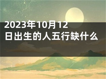 2023年10月12日出生的人五行缺什么 
