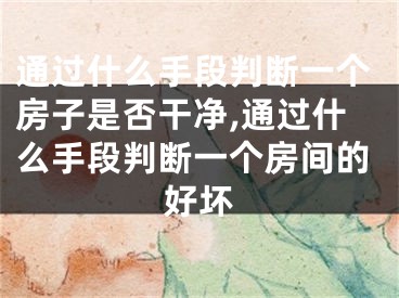 通过什么手段判断一个房子是否干净,通过什么手段判断一个房间的好坏