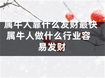 属牛人靠什么发财最快 属牛人做什么行业容易发财