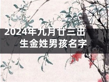 2024年九月廿三出生金姓男孩名字