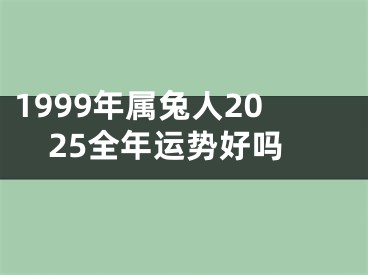 1999年属兔人2025全年运势好吗