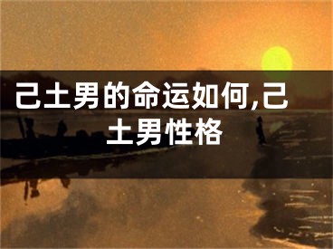 己土男的命运如何,己土男性格