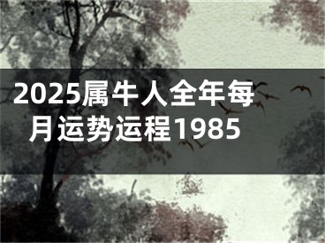 2025属牛人全年每月运势运程1985