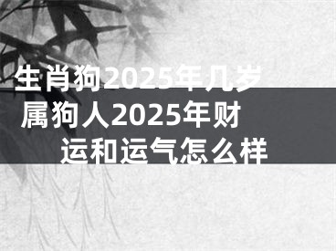生肖狗2025年几岁 属狗人2025年财运和运气怎么样